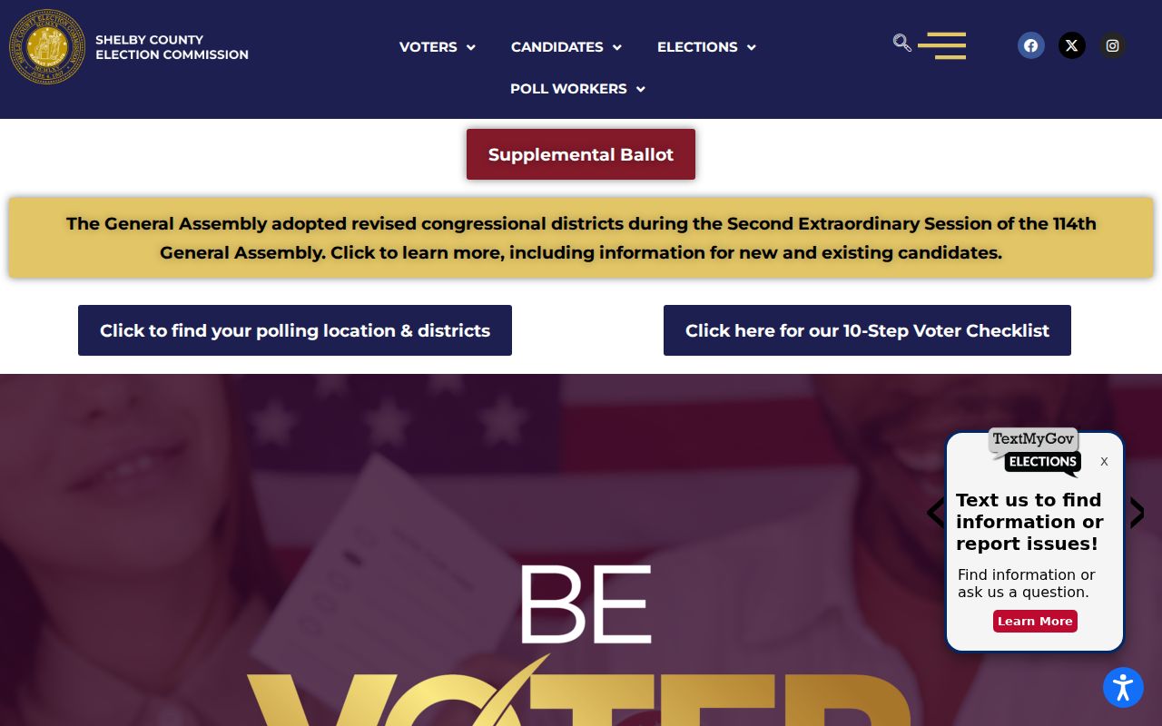 Shelby County office serving Collierville voter registration records
